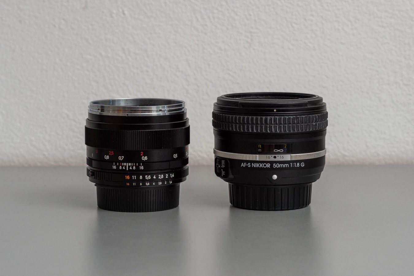 ZEISS Planar T* 1,4/50 ZF.2 und Nikon AF-S Nikkor 50mm f/1.8 G