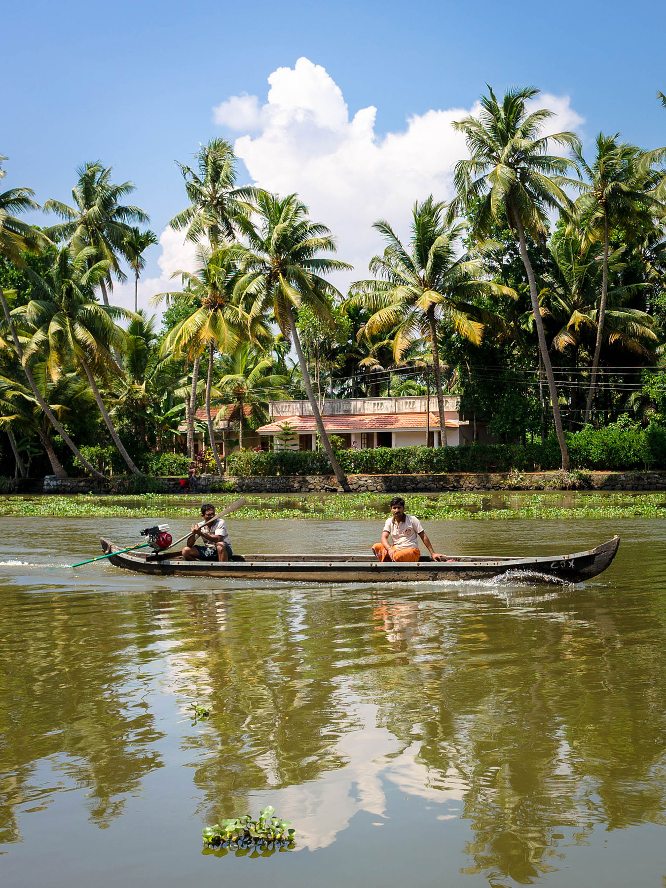 Boot in den Kochi Backwaters