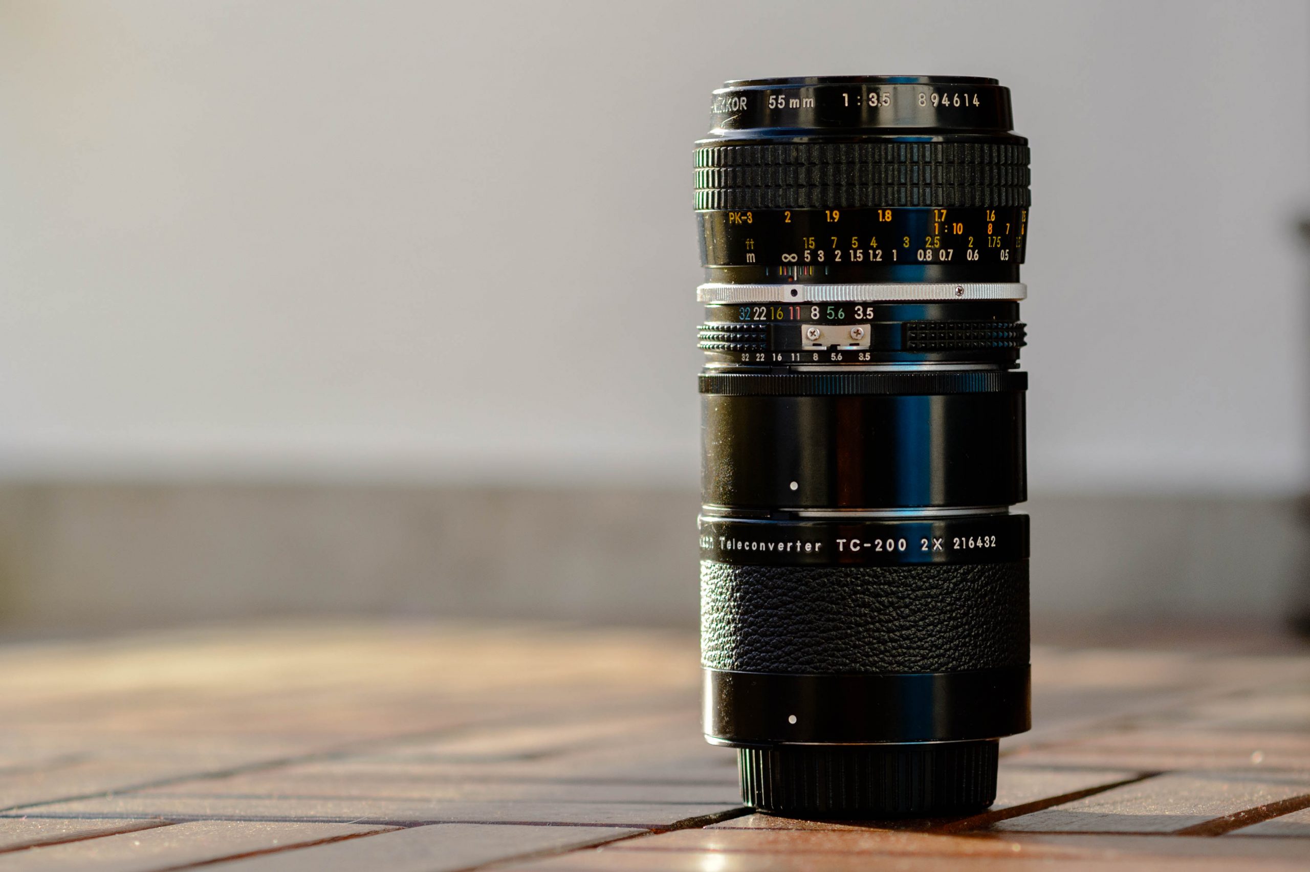 Nikon AI Micro-Nikkor 55mm f/3.5 sowie PK-13 Zwischenring und TC-200 Telekonverter