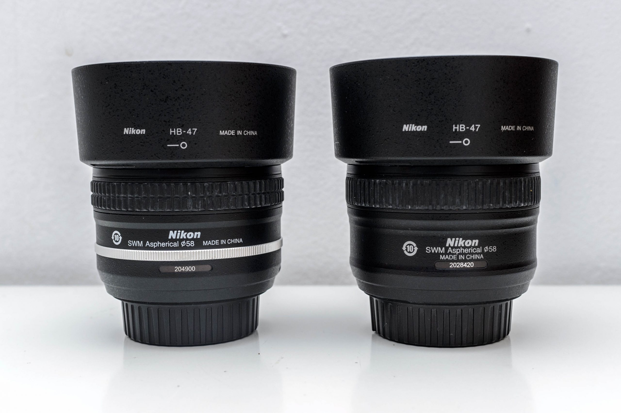 Vergleich Nikon AF-S Nikkor 50mm f/1.8 G und Nikon AF-S Nikkor 50mm f/1.8 G SE